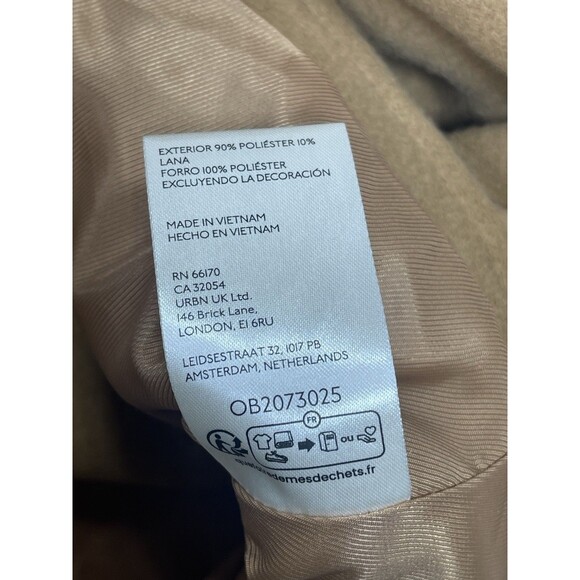 Anthropologie Maeve Ultra Cropped Trench Coat Honey Preppy Retro Size XL NWT - Picture 9 of 10